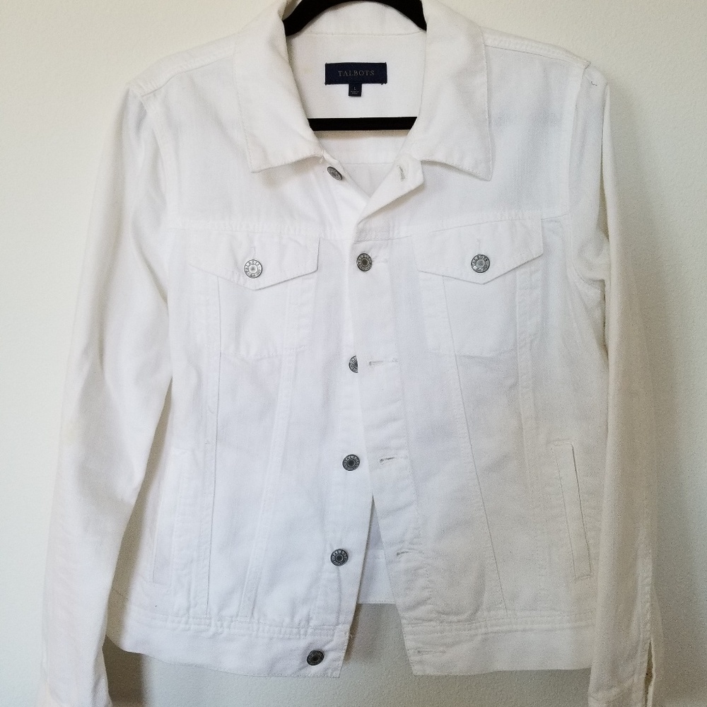 White Denim Talbots Jacket